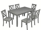 Dark Gray / 7 Pc. Table, 6 Chairs
