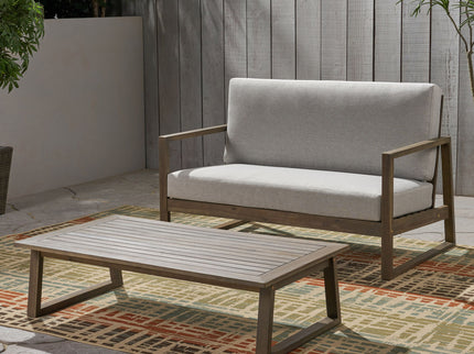 Belgian - Loveseat & Coffee Table Set With Water Resistant Cushions