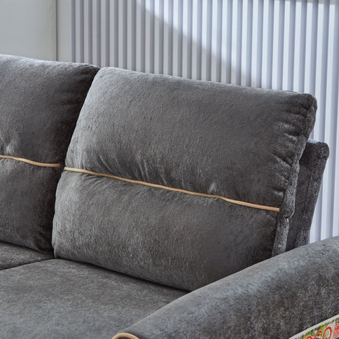 Pull Out Sofa Bed With Adjustable 3 Position Backrest, USB Charging Ports, Side Pockets