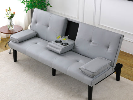 Sofa Bed With Foldable Design And Cup Holder