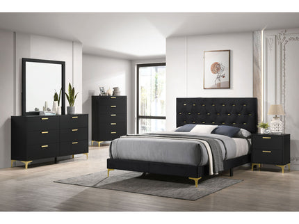2 Drawer Rectangular Nightstand - Black