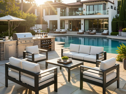 Outdoor Patio Set With All-Weather Thick Cushions