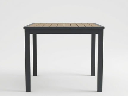 Outdoor Square Patio Slatted Dining Table - Gray