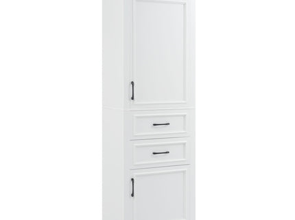 Freestanding Bathroom Vanity Tall With Damping Hinge Doors, Adjustable Shelves - White