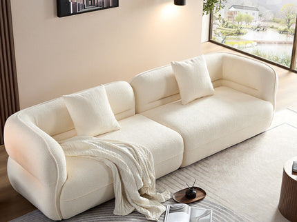 Sectional Sofa With Durable Fabric, Solid Wood Frame, And High Density Sponge Fill
