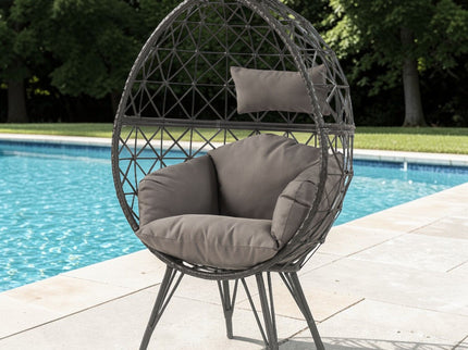Aeven - Patio Lounge Chair - Light Gray