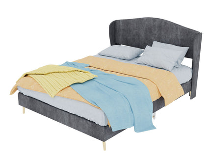 Upholstered Bed, Tufted Headboard, Comfortable Sleep