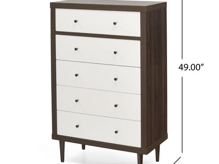 Nystrom - Mid Century Modern 5 Drawer Dresse