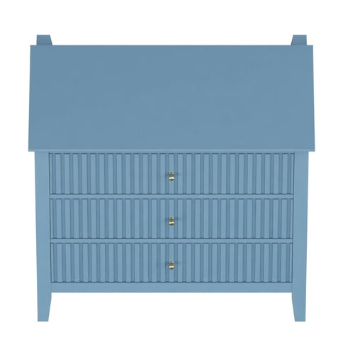 Fluted 3 Drawer Nightstand With Soft Close Slides
