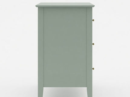 Fluted 3 Drawer Nightstand With Soft Close Slides