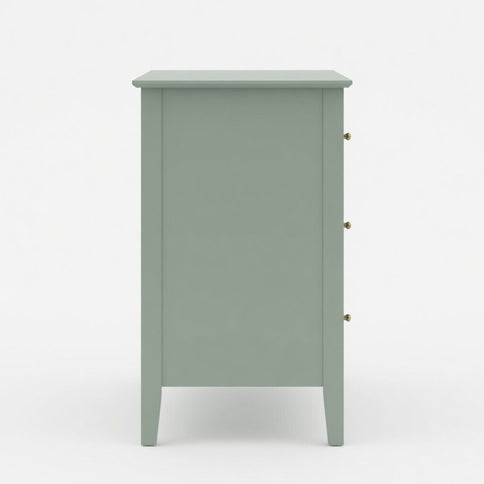 Fluted 3 Drawer Nightstand With Soft Close Slides