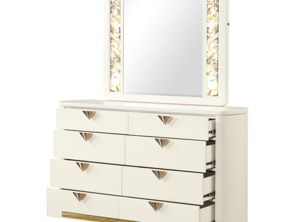 La Pierre - Modern Bedroom Set With Upholstered LED Bed
