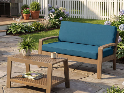 2 Piece Outdoor Conversation Set (Loveseat & Coffee Table With Water-Resistant Cushions)