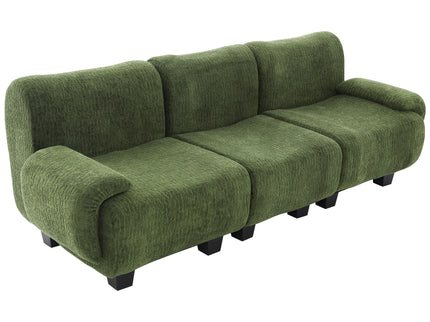 3 Seater Sofa Couch With Curved Armrests