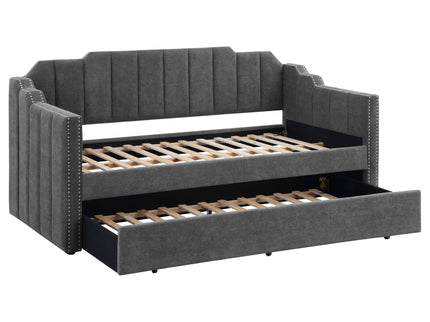 Pressley - Twin Daybed With Trundle - Charcoal