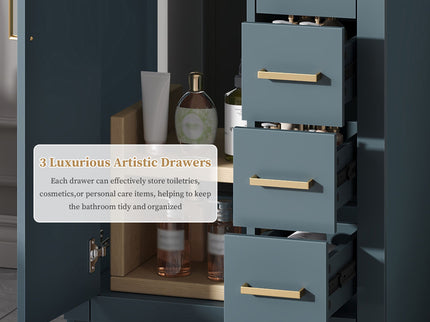 Modern Bathroom Vanity With 1 Door And 3 Drawers