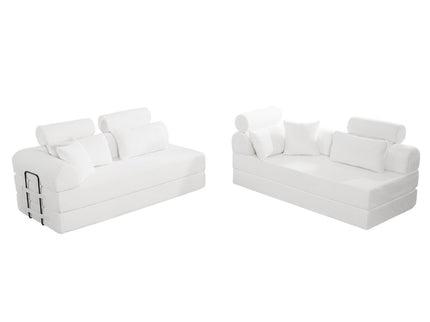 Modern L-Shape Modular Sectional Sofa, Compressed Design