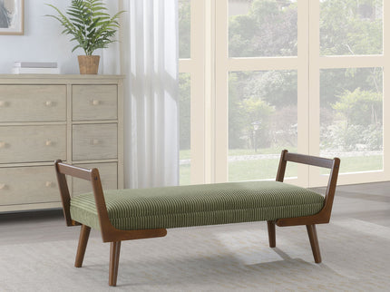 Mid-Century Bench With Wood Legs