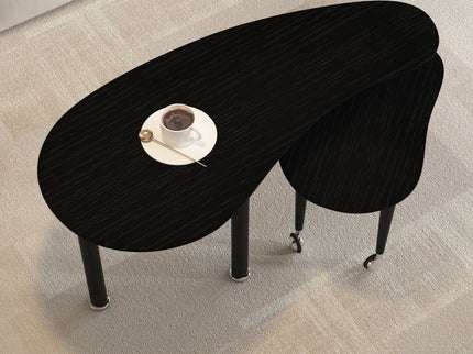 Rotatable Cocktail Table With Solid Legs, 360 Degree Rotating