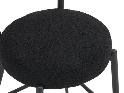 Modern Teddy Fabric Upholstered Bar Stools - Legs