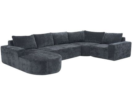 U-Shaped Oversized Modular Cloud Sectional Sofa With Deep Seat For Living Room