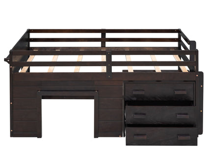 Loft Bed With Cabinet And Shelf