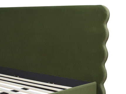 Stockholm - Modern Wavy Headboard Platform Bed