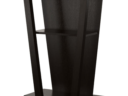 2 Shelf Console Table With V Shape Design - Brown