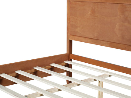 Classic Platform Bed Frame With Panel Headboard