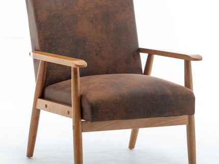 Wide Arm Chair - Light Brown
