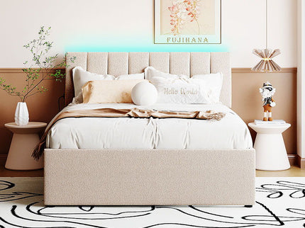 Upholstered Platform Bed With Trundle