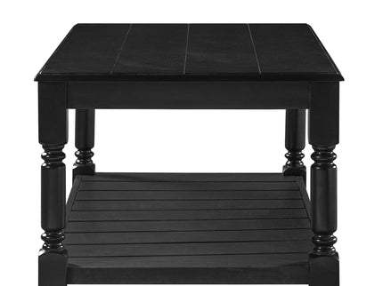 Coffee Table With Slatted Lower Shelf For Living Room