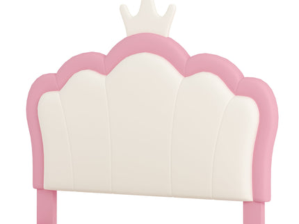 Upholstered Princess Platform Bed With Crown Headboard