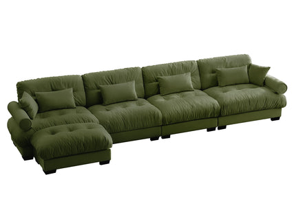Super Comfort Oversized Modular Sectional Sofa With Movable Ottoman