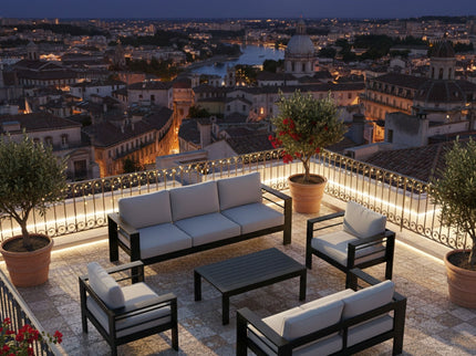 Outdoor Patio Set, All-Weather With Thick Cushions