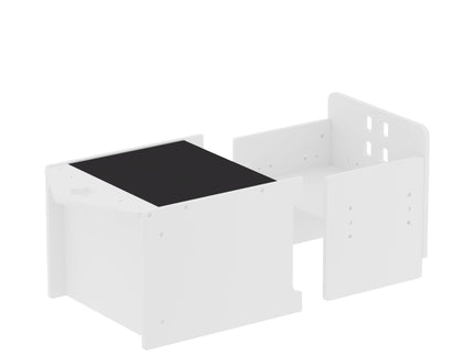 Montessori Weaning Table And Chair Set, Toddler Table With Adjustable Height - White