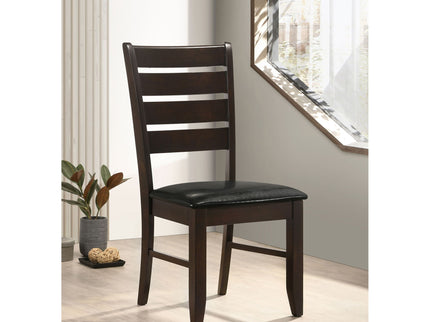 Padded Seat Side Chairs With Tapered Slats (Set of 2)
