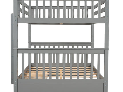 Bunk Bed With Ladders And 2 Storage Drawers