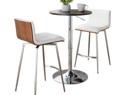 Mason - 3 Piece Swivel Mid Century Modern Counter Height Dining Set With Adjustable Table