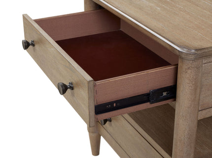 Open Nightstand With 2 Drawers