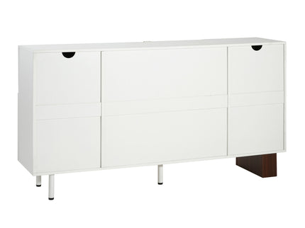 Sideboard Buffet Cabinet Wide Storage Unit With 4 Doors & Adjustable Shelves - White