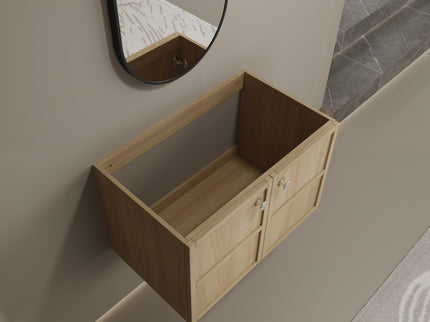 Modern Wall Mounted Bathroom Vanity With Soft Closing Doors