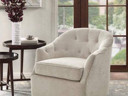 Calvin - Swivel Chair With 360 Degree Rotation - Beige