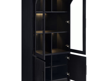 Shayne - 4 Door Display Cabinet With LED Lighting - Black