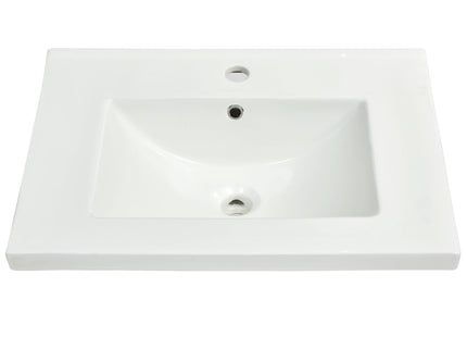 24'' Bathroom Vanity With Basin Sink, 3 Drawer Storage Cabinet - Natural Wood
