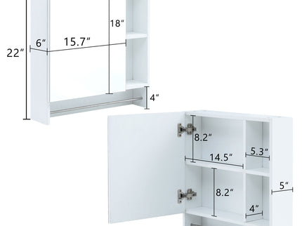 Wall Mounted Bathroom Storage Medicine Cabinet Cabinet With Mirror Door