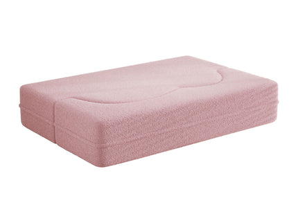 Modern Floor Sofa, With 2 Pillows, Convertible Teddy Fabric Foam Filled Bed