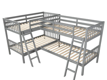 L Shaped Bunk Bed With Ladder