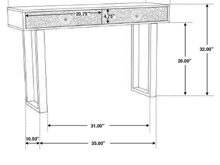 Harmony - 2 Drawer Table With Sled Base In Tones Accents - Natural