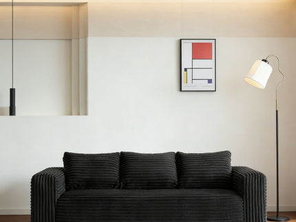 Cloud Loveseat Sofa Couch, Compressed - Black
